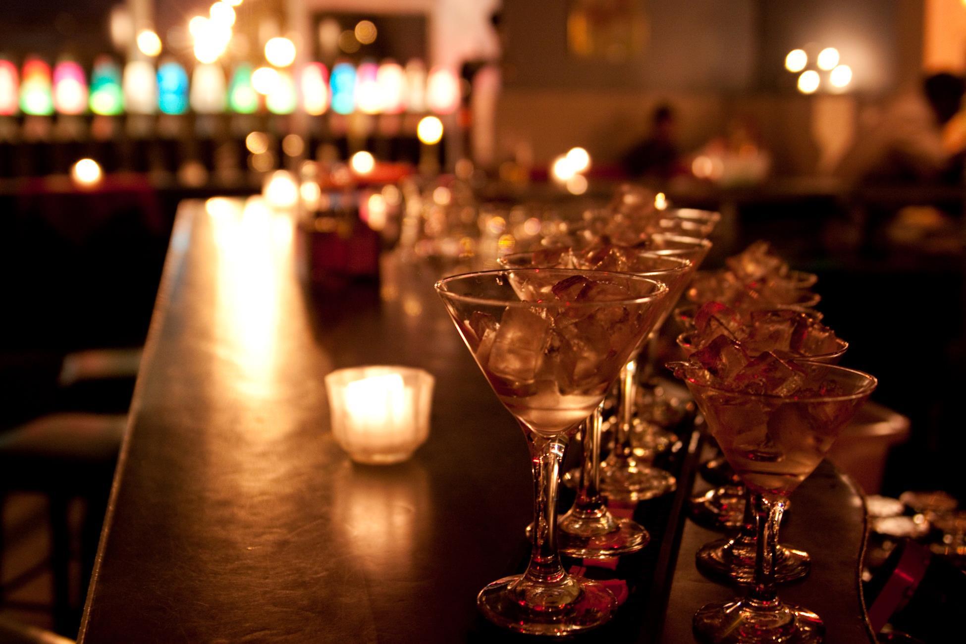 Cocktail bar setup